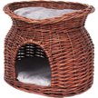 Show in main carousel: Wisfor Indoor Wicker 2-Tier Basket Cat House, Brown, Medium slide 6 of 6