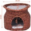 Show in main carousel: Wisfor Indoor Wicker 2-Tier Basket Cat House, Brown, Medium slide 2 of 6