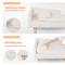 Show in main carousel: Wisfor Elevated Waterproof L-Shaped Nordic Stool Cat Sofa Bed, White, Large slide 8 of 11