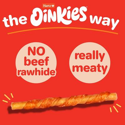 Show full view: Hartz Oinkies Bacon-Wrapped Twists with 100% Real Bacon Rawhide-Free Natural Dog Treats, 14 count slide 5 of 10