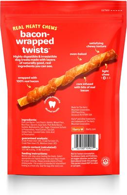 Show full view: Hartz Oinkies Bacon-Wrapped Twists with 100% Real Bacon Rawhide-Free Natural Dog Treats, 14 count slide 3 of 10