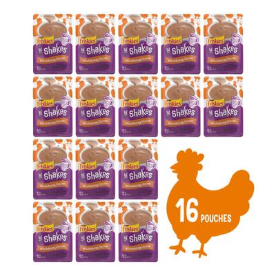 Show full view: Friskies Pureed Topper Lil' Shakes with Enticing Chicken Cat Food, 1.55-oz pouch, case of 16 slide 4 of 13