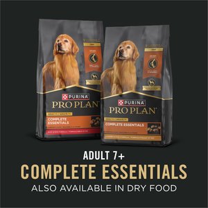 Purina Pro Plan Adult 7+ Complete Essentials Chicken & Rice Entree Wet Dog Food, 13-oz can, case of 12
