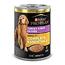 Purina Pro Plan Adult 7+ Complete Essentials Turkey & Rice Entree Wet Dog Food, 13-oz can, case of 12
