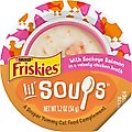Friskies Lil' Soups with Sockeye Salmon in a Velvety Chicken Broth Lickable Cat Food Topper, 1.2-oz cup,...