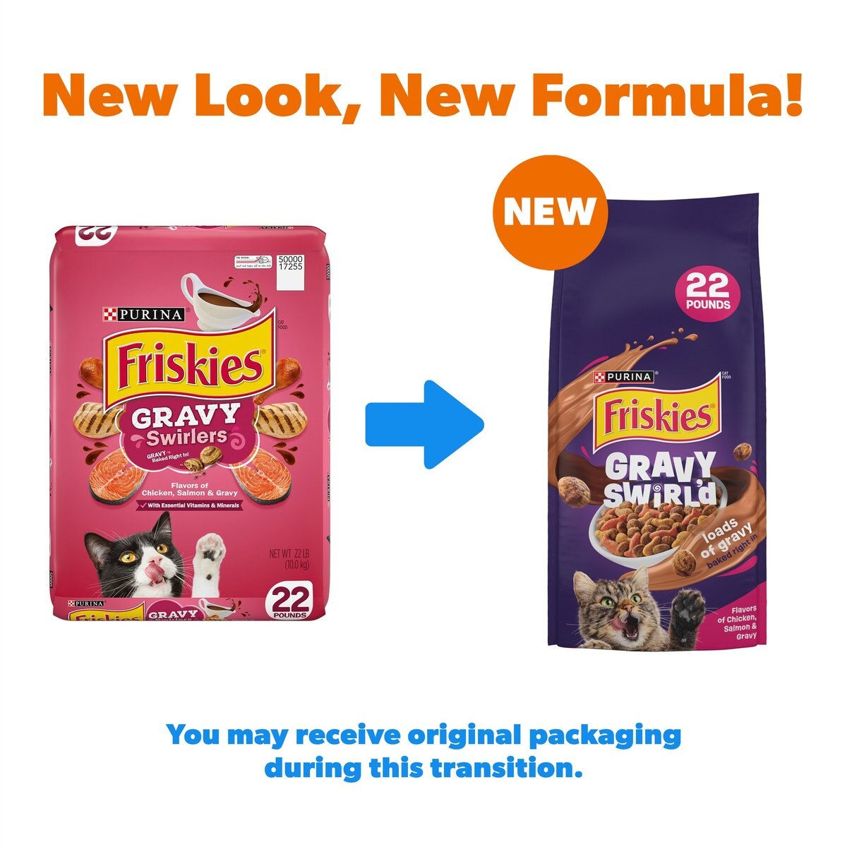 Friskies Gravy Swirlers Chicken & Salmon Flavor Dry Cat Food