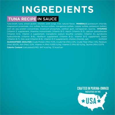 Show full view: Purina ONE Natural Turkey, Chicken & Tuna Variety Pack High Protein Wet Cat Food, 3-oz can, case of 12 slide 8 of 13