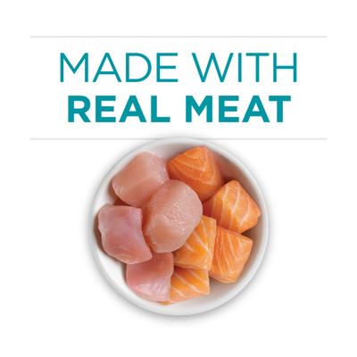 Show full view: Purina ONE Natural Chicken & Salmon in Sauce High Protein Wet Cat Food, 3-oz can, case of 24 slide 6 of 13