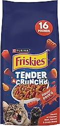 Friskies Tender & Crunchy Combo Dry Cat Food, 16-lb bag