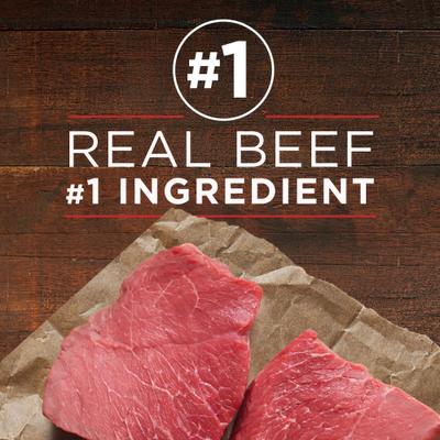 Show full view: Purina ONE SmartBlend Classic Ground Beef & Brown Rice Entree Adult Canned Dog Food, 13-oz can, case of 4 slide 3 of 11