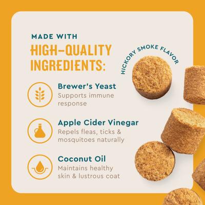 Show full view: VetIQ Hickory Smoke Flavored Soft Chews Flea & Tick Support for Dogs, 60 count slide 3 of 9