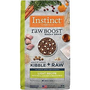 Instinct Raw Boost Whole Grain Light Recipe with Real Chicken & Brown Rice Dry Dog Food, 3.5-lb bag