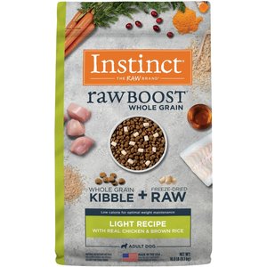 Instinct Raw Boost Whole Grain Light Recipe with Real Chicken & Brown Rice Dry Dog Food, 18-lb bag