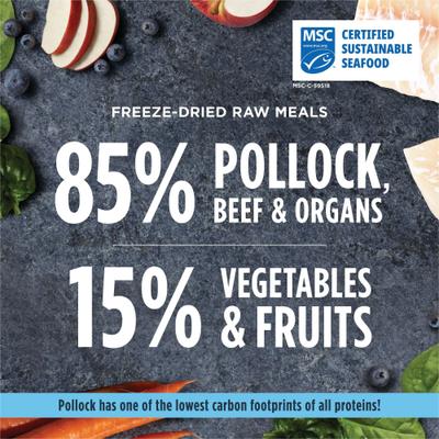 Instinct Freeze-Dried Raw Meals Grain-Free Wild-Caught Alaskan Pollock Recipe Dog Food