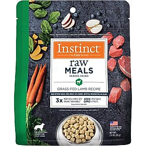 Instinct Raw Meals Grass-Fed Lamb Recipe Grain-Free Adult Freeze-Dried Dog Food