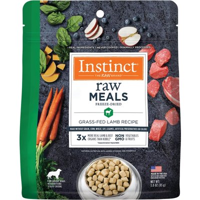 Instinct Instinct FreshDried Bites Grass-Fed Lamb Recipe Grain-Free Adult Freeze-Dried Dog Food, 3-oz bag