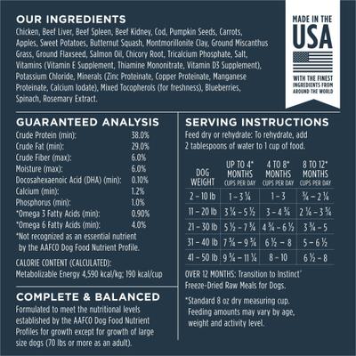Show full view: Instinct Raw Meals Cage-Free Chicken Recipe Grain-Free Puppy Freeze-Dried Dog Food, 3-oz bag slide 10 of 11