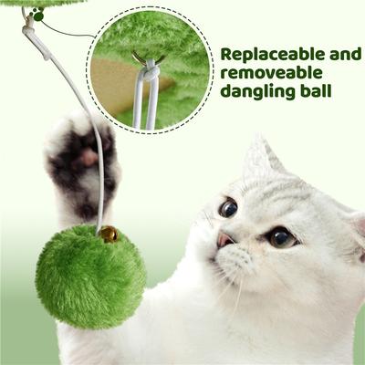 Show full view: Yaheetech 36-in Plush Cat Tree, Green slide 6 of 7