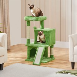 Yaheetech 36-in Plush Cat Tree, Green slide 1 of 6