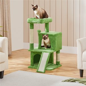 Yaheetech 36-in Plush Cat Tree, Green
