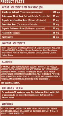 Show full view: Rocco & Roxie Supply Co. Chicken Flavored Urinary Support Chew Supplement for Cats, 3.7-oz bag slide 9 of 11