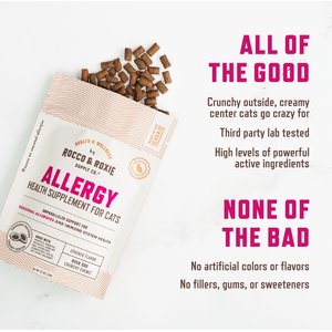 Rocco & Roxie Supply Co. Chicken Flavored Allergy Chew Supplement for Cats, 3.7-oz bag