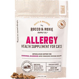 Rocco & Roxie Supply Co. Chicken Flavored Allergy Chew Supplement for Cats, 3.7-oz bag