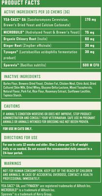 Show full view: Rocco & Roxie Supply Co. Chicken Flavored Digestive Aid Probiotic Chew Supplement for Cats, 3.7-oz bag slide 9 of 11