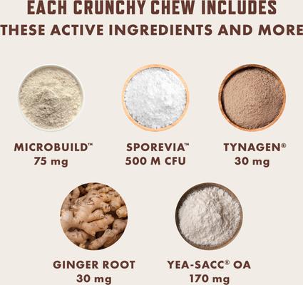 Show full view: Rocco & Roxie Supply Co. Chicken Flavored Digestive Aid Probiotic Chew Supplement for Cats, 3.7-oz bag slide 6 of 11