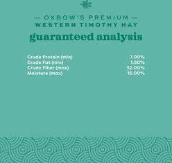 Oxbow Animal Health Western Timothy Hay All Natural Hay for Rabbits, Guinea Pigs, Chinchillas, Hamsters & Gerbils, 40-lb bag Bulk Size slide 2 of 9