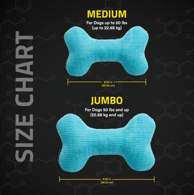 Show full view: Playology Peanut Butter Scented Squeaky Bone Plush Dog Toy, Jumbo slide 6 of 8