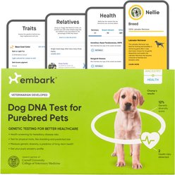 Embark Purebred Breed ID & Health Dog DNA Test Kit, 2 count bundle