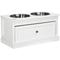 Show in main carousel: PawHut Large Elevated Dog Bowls with Storage Drawer, White slide 2 of 9