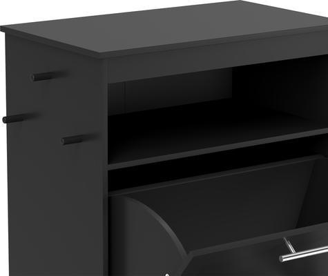 Show full view: PawHut Elevated Dog Bowls with Storage, Black slide 8 of 10