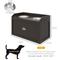 Show in main carousel: AOSTIRMOTOR Elevated Dog Bowl Feeding Station with Storage, Coffee, 2-cup slide 5 of 9