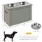 Show in main carousel: AOSTIRMOTOR Elevated Dog Bowl Feeding Station, Grey, 2-cup slide 2 of 9