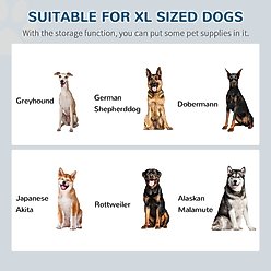 AOSTIRMOTOR Elevated Dog Bowl Feeding Station, Grey, 2-cup slide 2 of 9