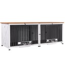 Aivituvin AIR100 Folding Wooden Dog Crate, White, Large