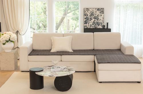 Show full view: Allisandro Washable & Waterproof Anti-Slip Velvet Dog Couch Cover, Dark Grey, 24 x 49-in slide 7 of 10