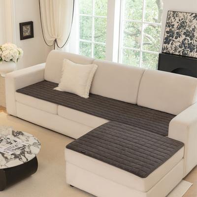 Show full view: Allisandro Washable & Waterproof Anti-Slip Velvet Dog Couch Cover, Dark Grey, 24 x 49-in slide 6 of 10