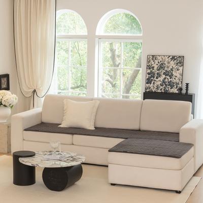 Show full view: Allisandro Washable & Waterproof Anti-Slip Velvet Dog Couch Cover, Dark Grey, 24 x 49-in slide 4 of 10