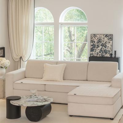 Show full view: Allisandro Washable & Waterproof Anti-Slip Velvet Dog Couch Cover, Beige, 24 x 73-in slide 2 of 7