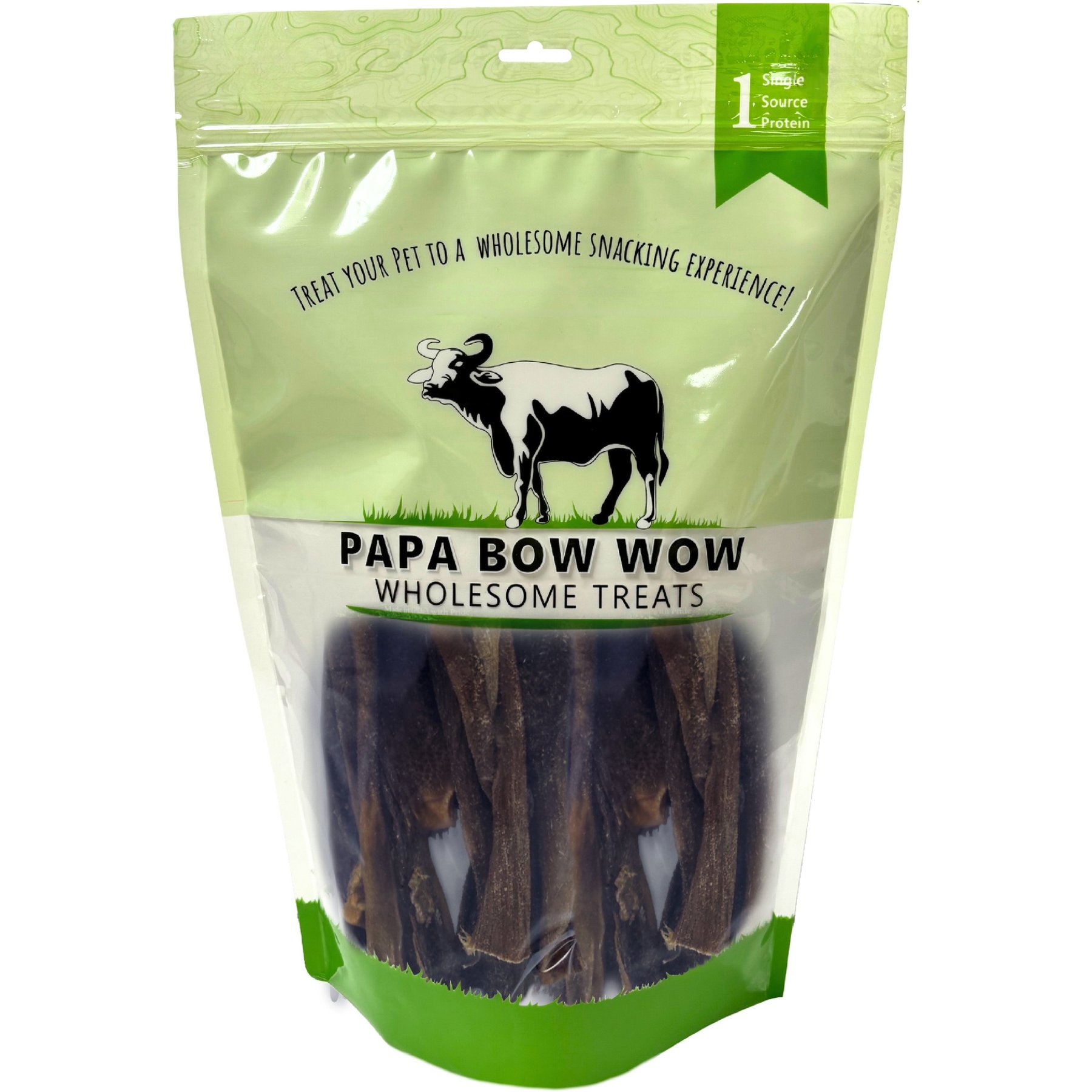 Papa Bow Wow Wholesome Treats Tripe 12-inch Natural Dog Chew Treats, 1-lb bag