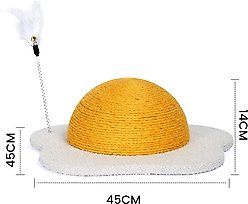 Happy & Polly Egg Series Sisal Cat Scratcher Toy, Yellow, 2 count slide 2 of 6