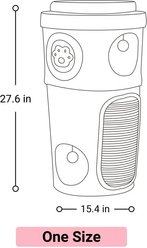 Happy & Polly Coffee Cup 27.6-in Plush Cat Tree & Condo, Brown, Large slide 2 of 8