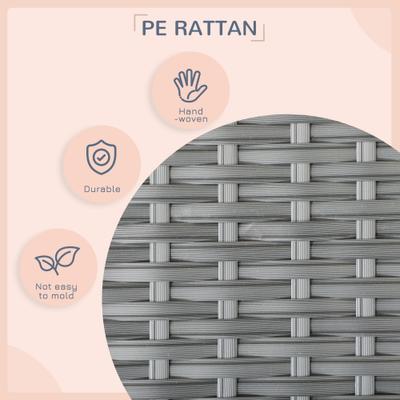 Show full view: jansno Wicker Cream White Cushion Elevated Dog Bed with Canopy, Gray slide 7 of 8