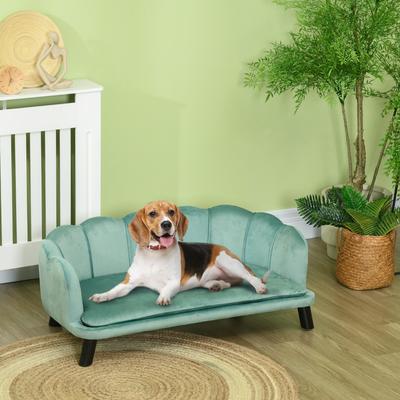 Show full view: jansno Velvet Pearl Design Dog Bed, Green slide 6 of 9