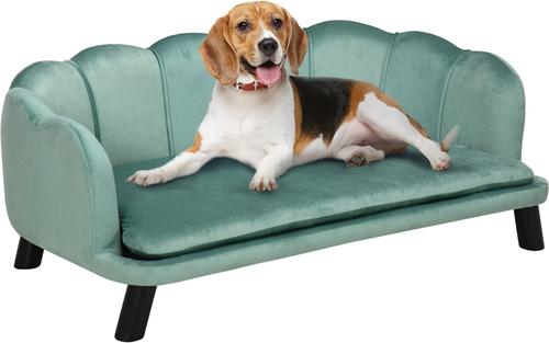 Show full view: jansno Velvet Pearl Design Dog Bed, Green slide 4 of 9