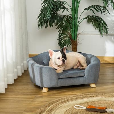 Show full view: jansno Dog Sofa Bed with Washable & Removable Cushion, Gray slide 2 of 6