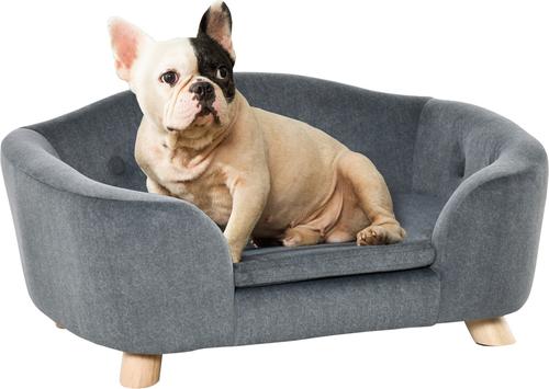 Show full view: jansno Dog Sofa Bed with Washable & Removable Cushion, Gray slide 5 of 6